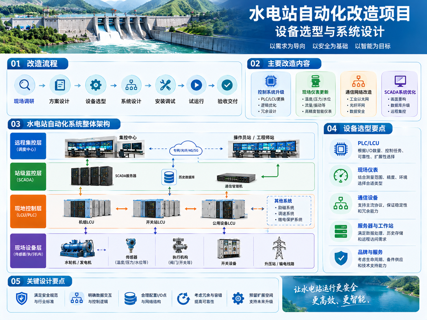 水电站自动化改造项目设备选型与系统设计
