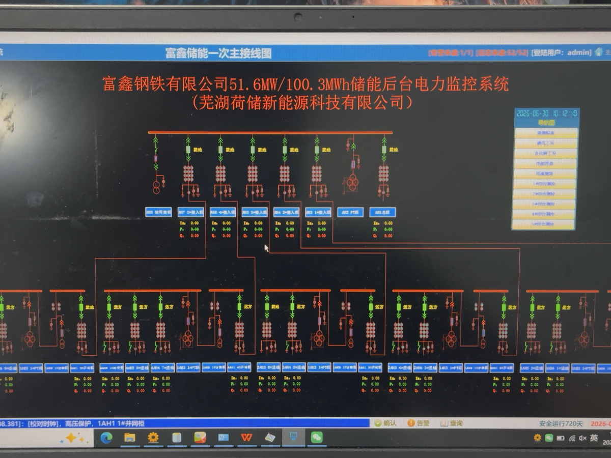 储能电站 EMS 监控系统界面